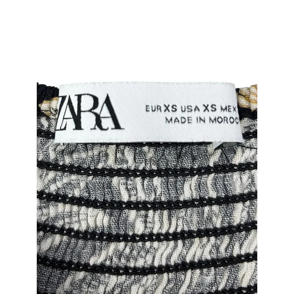 ZARA Linen Blend Flare Leg Jumpsuit Size XS